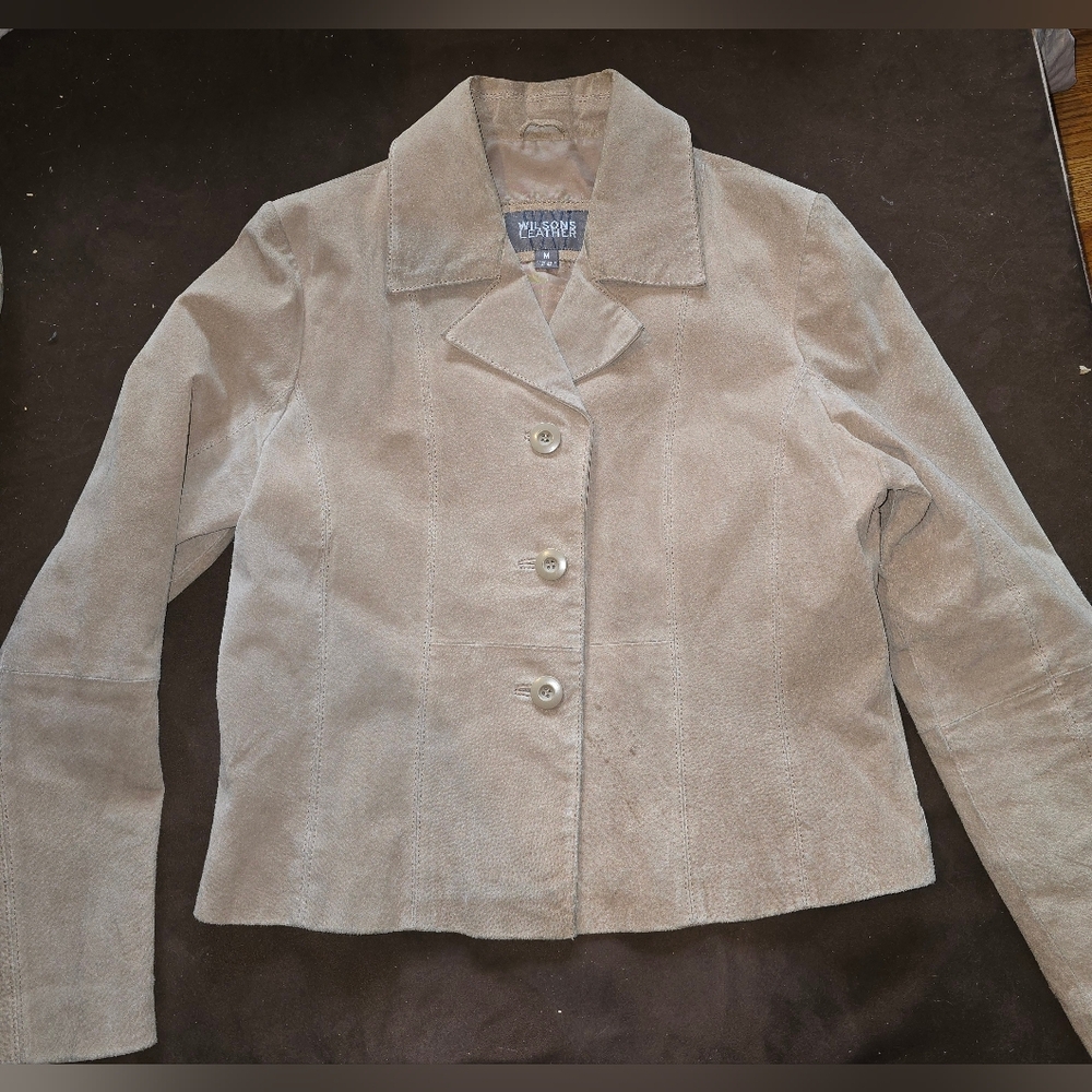 Wilsons Leather Women's Brown Suede Coat / Jacket Size M